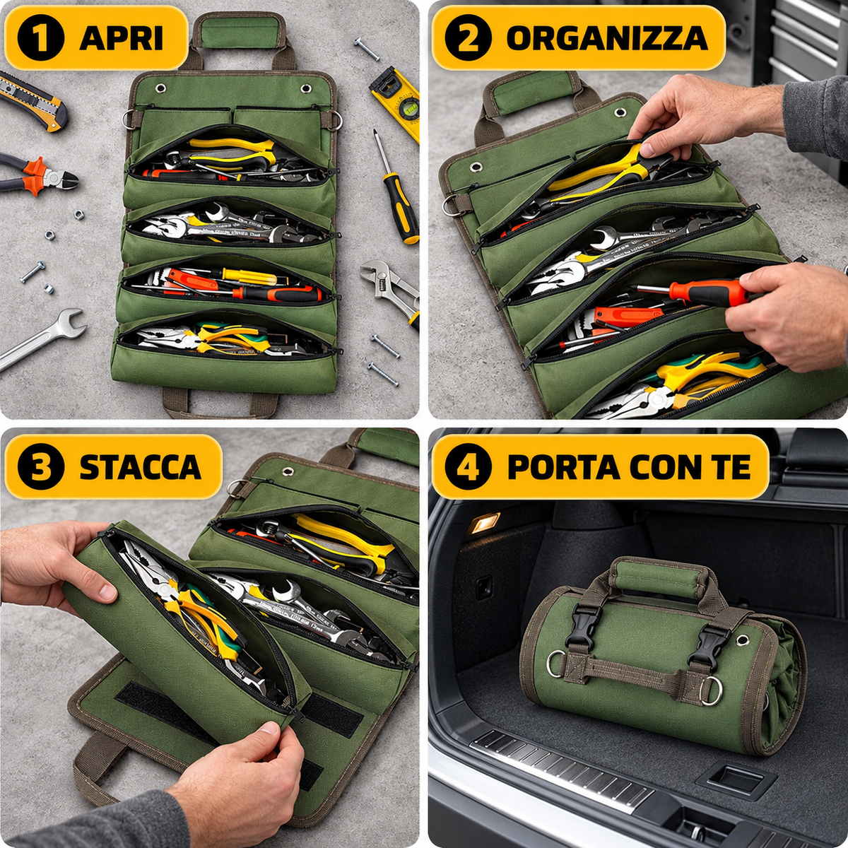Borsa Portautensili Arrotolabile – Meno Disordine, Più Spazio