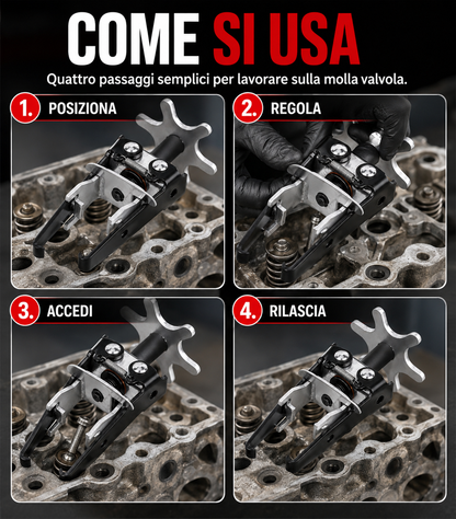 Compressore regolabile per molle valvole motore