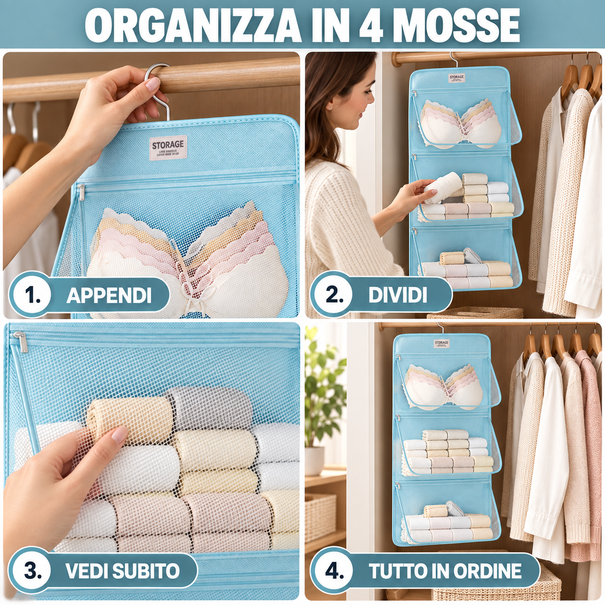 Organizer da Armadio a 3 Livelli