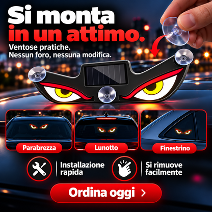 Devil Eyes LED – Luce Decorativa Solare per Auto