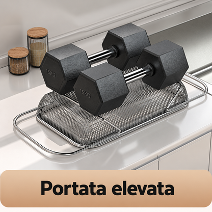 CESTELLO SCOLATUTTO PREMIUM ESTENSIBILE IN ACCIAIO INOX 304