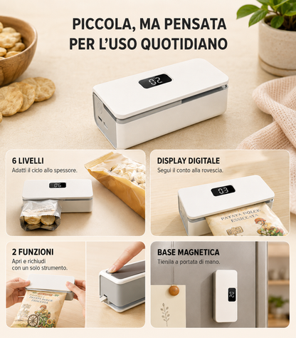 Mini Sigillatrice Portatile Ricaricabile per Sacchetti