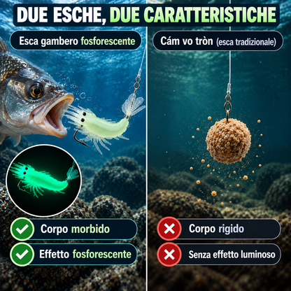 Esca Gambero Morbida Fosforescente – Movimento Realistico