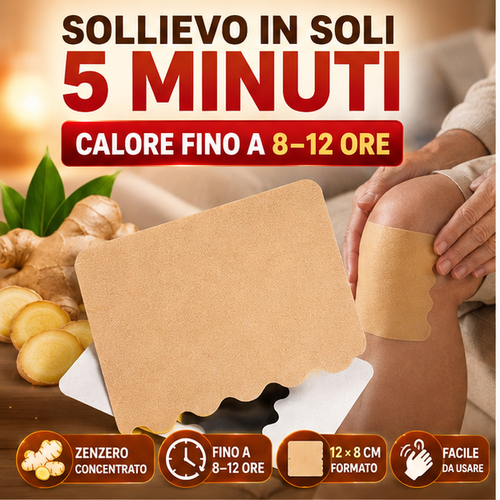 Cerotti Antidolorifici allo Zenzero per Muscoli e Articolazioni