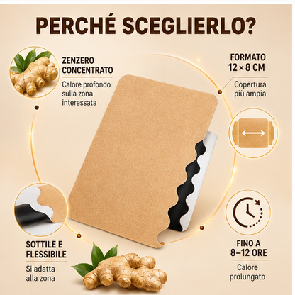 Cerotti Antidolorifici allo Zenzero per Muscoli e Articolazioni