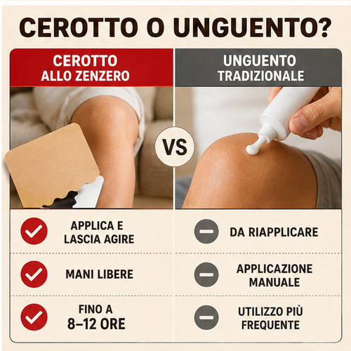 Cerotti Antidolorifici allo Zenzero per Muscoli e Articolazioni
