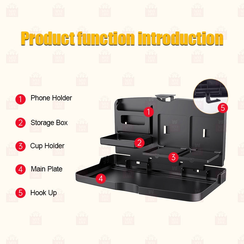 Vassoio per sedile posteriore auto