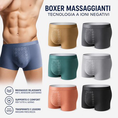 Boxer uomo in seta di ghiaccio antibatterico fresco