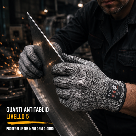 🛡️ Guanti Antitaglio HPPE Livello 5 Professionali