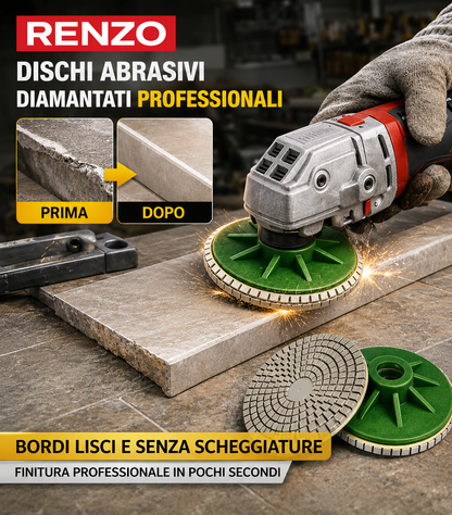 Disco diamantato per smussare e lucidare piastrelle