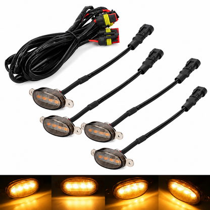 Kit Luci LED Griglia AUTO MT 4 Pezzi Ambra