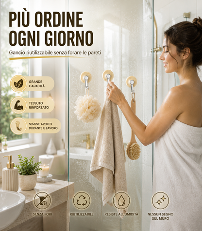 Gancio a Ventosa Riutilizzabile Forte ⭐