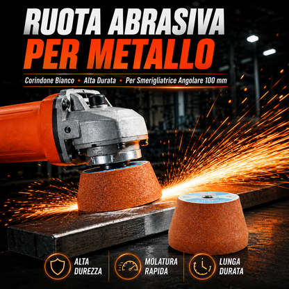 Mola Abrasiva a Tazza per Smerigliatrice Angolare – Per Ghisa, Acciaio Inox e Metalli