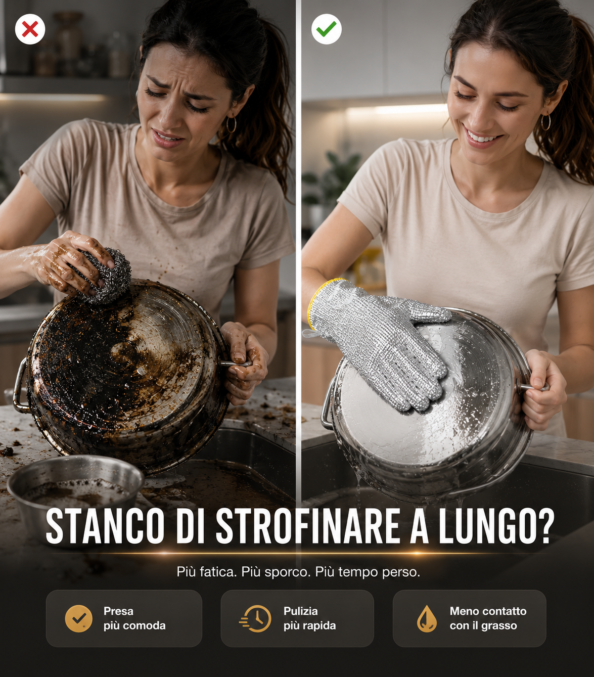 🌟 GUANTI SGRASSANTI FIBRA D'ARGENTO