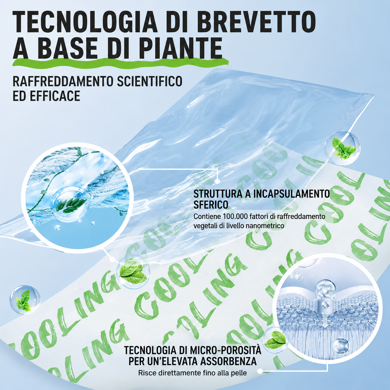 Salviette rinfrescanti sportive -3°C a raffreddamento rapido