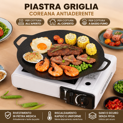Bistecchiera In Ghisa Coreana Antiaderente Per Ogni Fornello