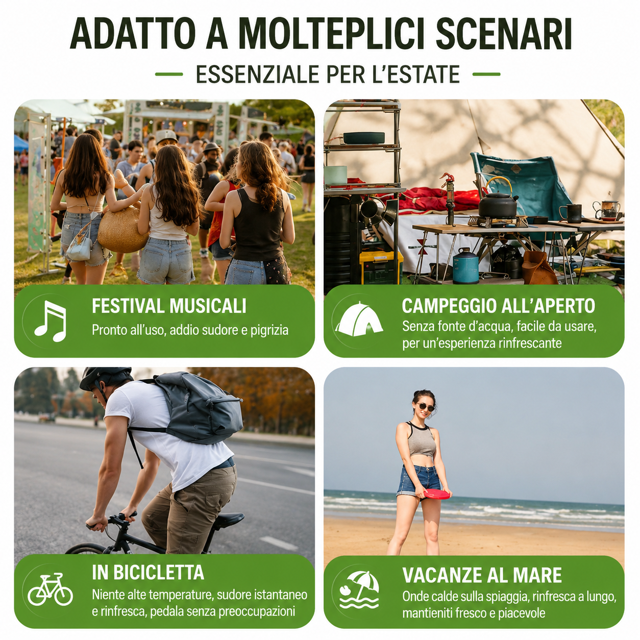 Salviette rinfrescanti sportive -3°C a raffreddamento rapido