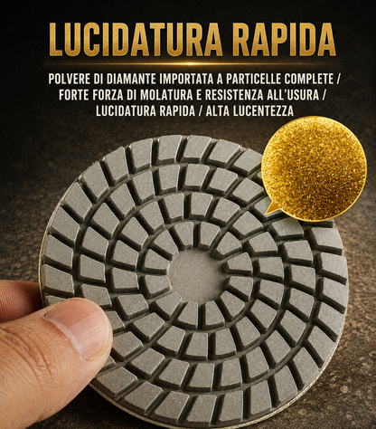 Disco diamantato per smussare e lucidare piastrelle