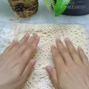 Tovaglia Vintage In Cotone All'uncinetto