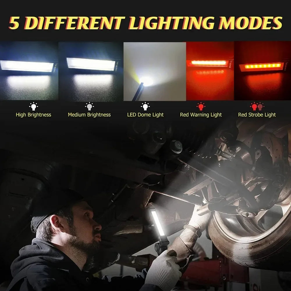 Lampada da lavoro multifunzionale COB con magnete