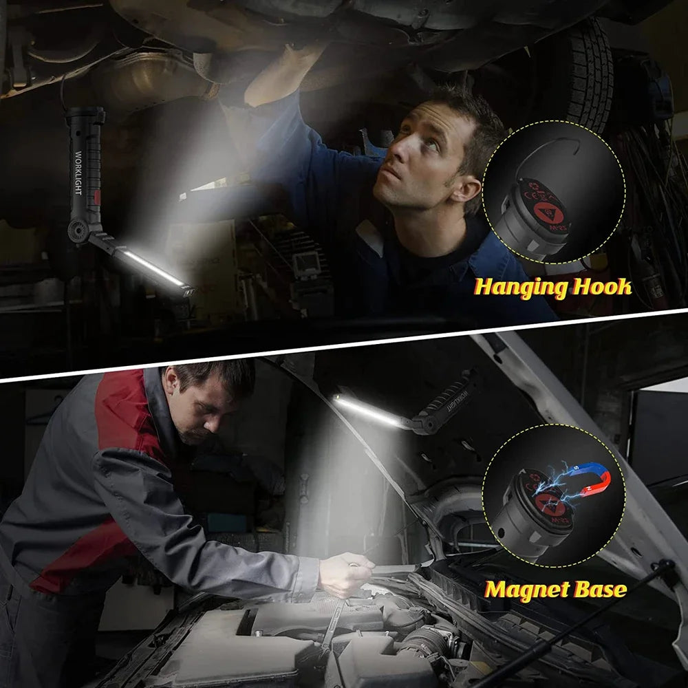 Lampada da lavoro multifunzionale COB con magnete