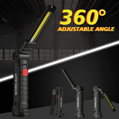 Lampada da lavoro multifunzionale COB con magnete
