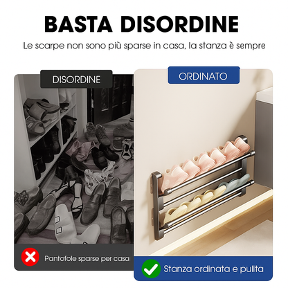 Porta scarpe e ciabatte da parete