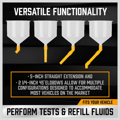 Kit di imbuti per olio automobilistico
