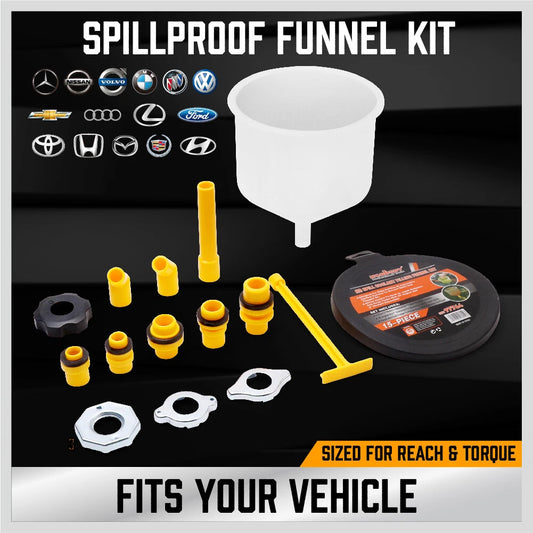 Kit di imbuti per olio automobilistico