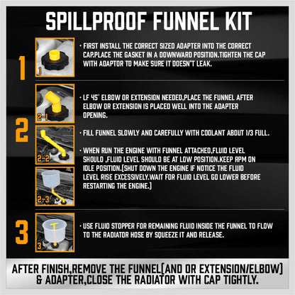 Kit di imbuti per olio automobilistico