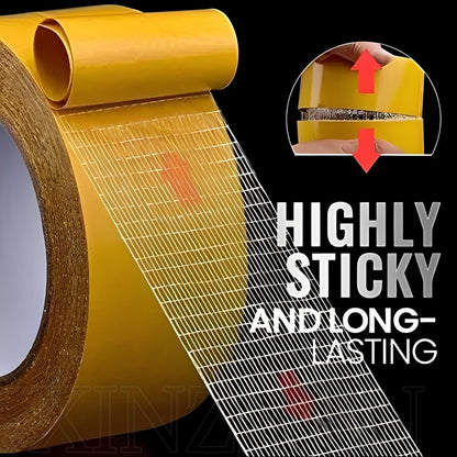 Nastro biadesivo a rete con forte adesivo