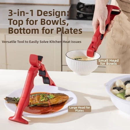 Pinza antiscottatura per piatti e ciotole