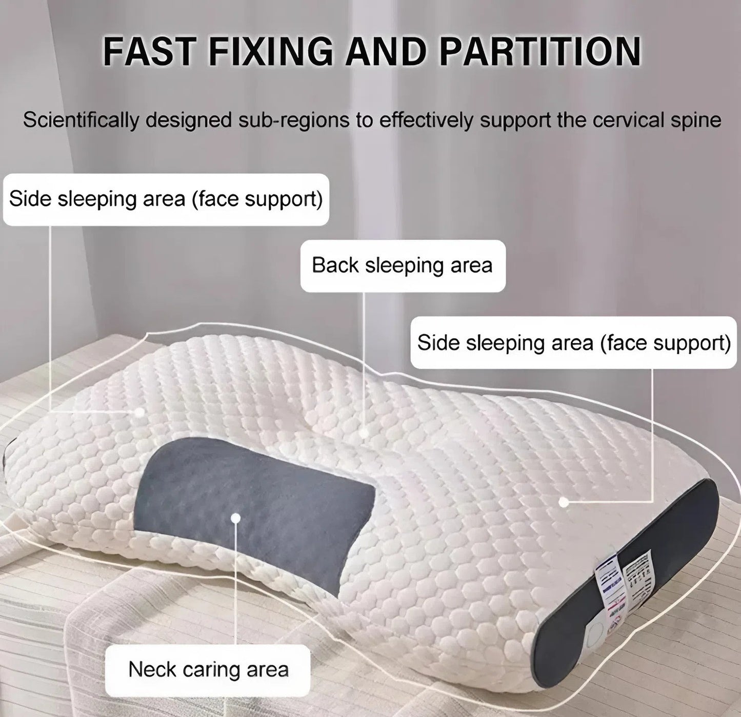 Cuscino cervicale massaggiante in maglia