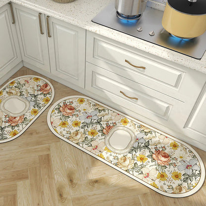 Tappetino da bagno ovale super assorbente antiscivolo