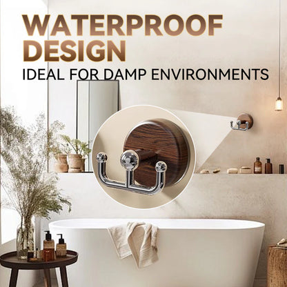 Gancio a ventosa effetto legno