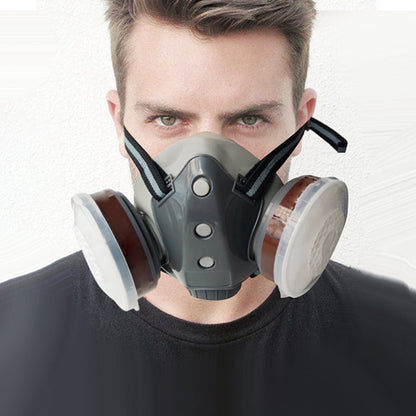 Maschera antigas a doppio filtro anti-polvere