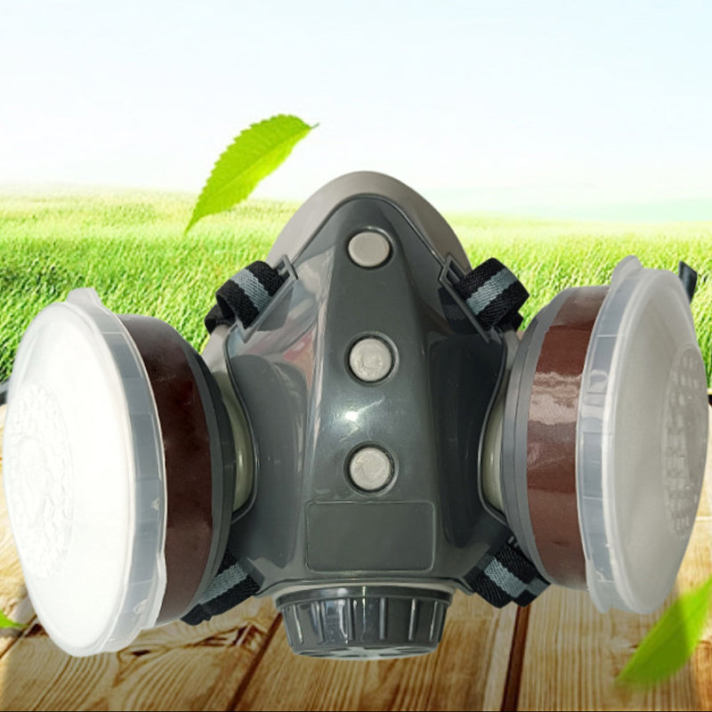 Maschera antigas a doppio filtro anti-polvere