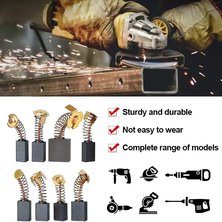 Set di Spazzole in Carbone per Utensili Elettrici