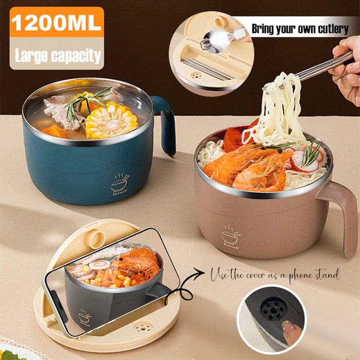 Ciotola termica per ramen in acciaio inox 304
