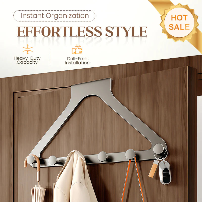 ✅ Senza Forare! Appendiabiti da Porta a 6 Ganc