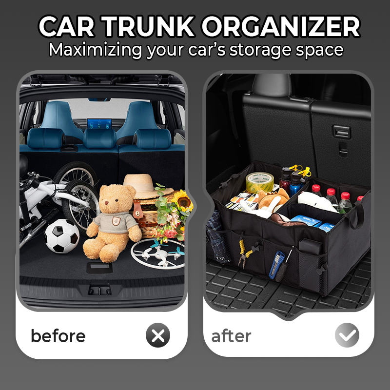 💨 Organizer Pieghevole per Bagagliaio Auto ad Alta Capacità