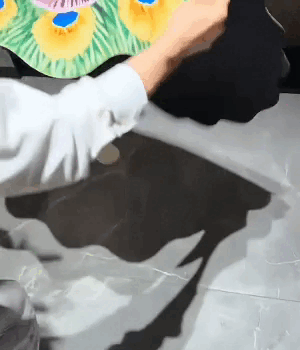 🦚 Tappetino pavone con effetto 3D
