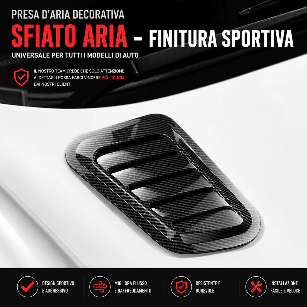 Presa d'Aria Finta Cofano Auto Stile Sportivo