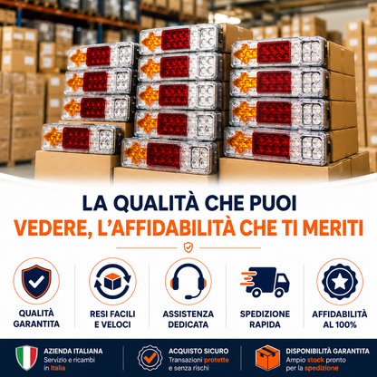 🚚 Fanale Posteriore LED Dinamico 12V-24V – Più Sicurezza per Rimorchi, Camper e Caravan