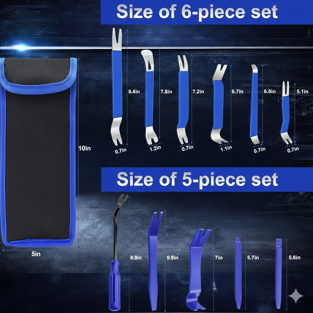 Kit da 11 pezzi per la rimozione delle finiture auto