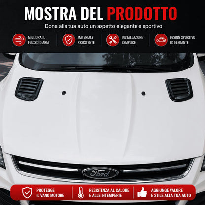 Presa d'Aria Finta Cofano Auto Stile Sportivo