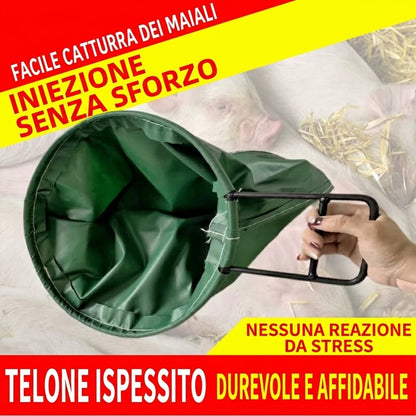 Cappuccio conico per spostamento e cattura suini