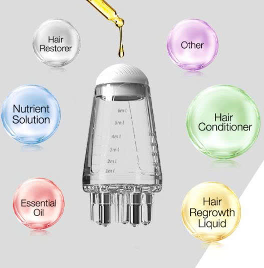 Applicatore per olio per capelli